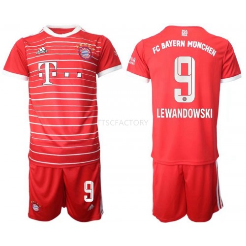 Bayern München Lewandowski 9 Fodboldtrøjer Børn Hjemmebanesæt 2022/23 Kort ærmer Bayern München Lewandowski 9 Fodboldtrøjer Børn Hjemmebanesæt 2022/23 Kort ærmer